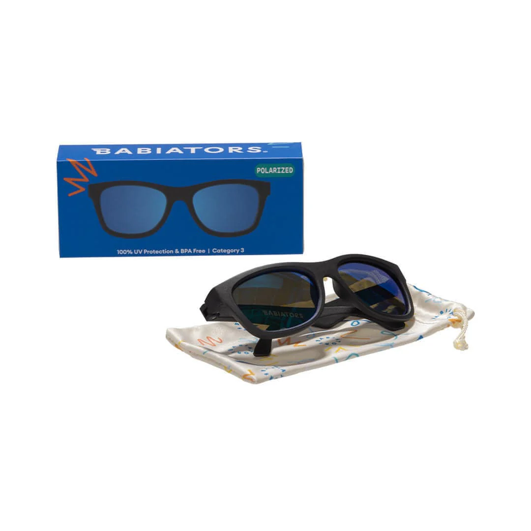 Babiators Polarised Navigator Sunglasses - Jet Black - Image 8