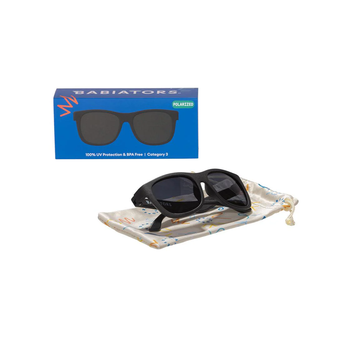 Babiators Polarised Navigator Sunglasses - Jet Black Smoke - Image 5